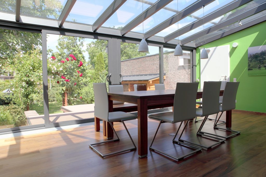 A home in Essex with a modern conservatory.