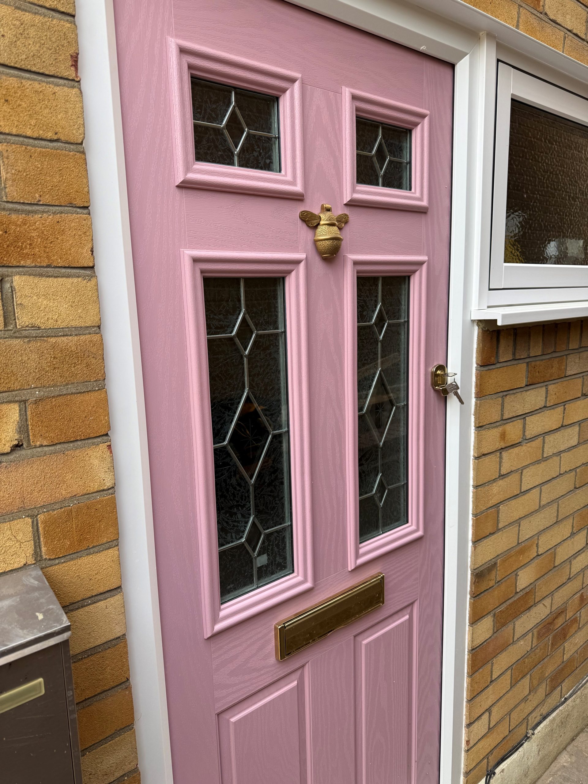 A pink composite door for a home in Benfleet.